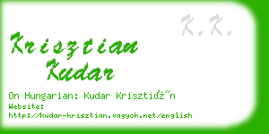 krisztian kudar business card